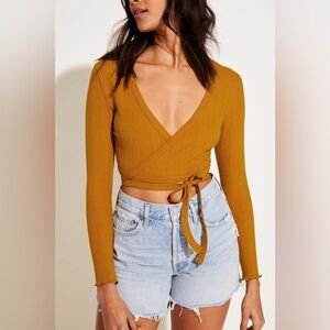 Vitamin A West Organic Rib Wrap Top